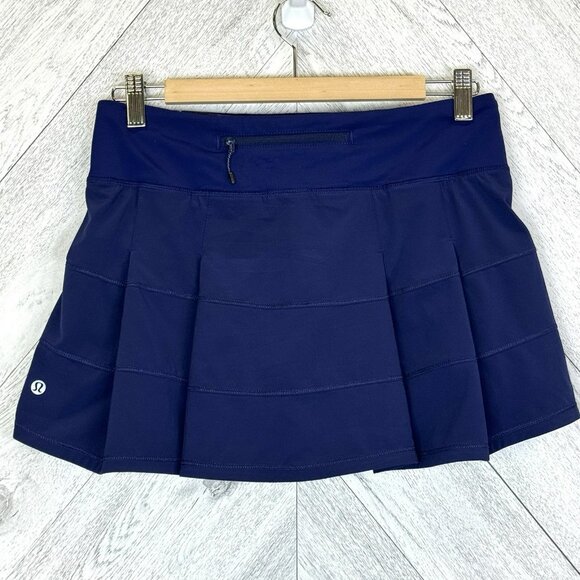 Lululemon Pace Rival Skirt Womens Size 6 Regular Blue Run Golf Tennis Pickleball - Picture 1 of 5
